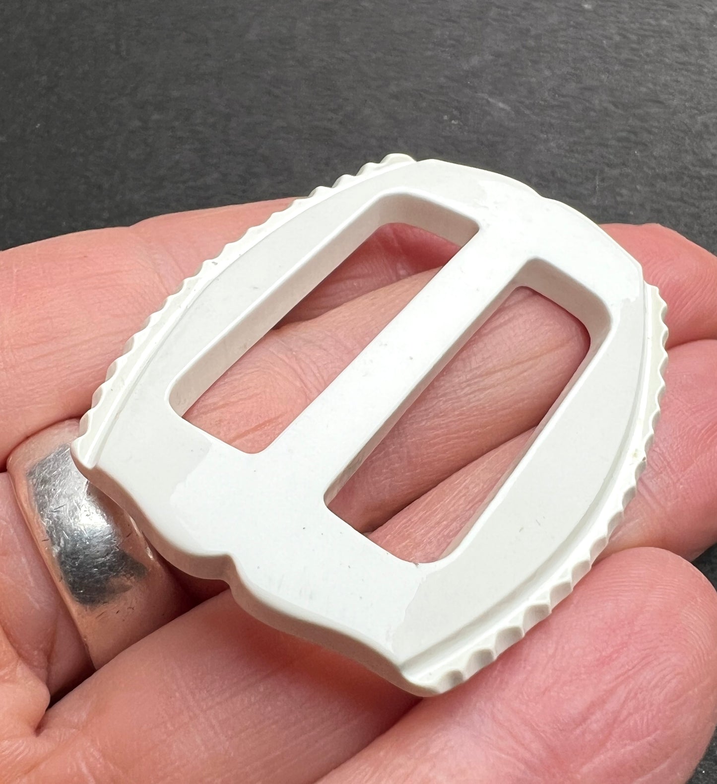 1940s White 4.5cm Buckle...with Attitude.