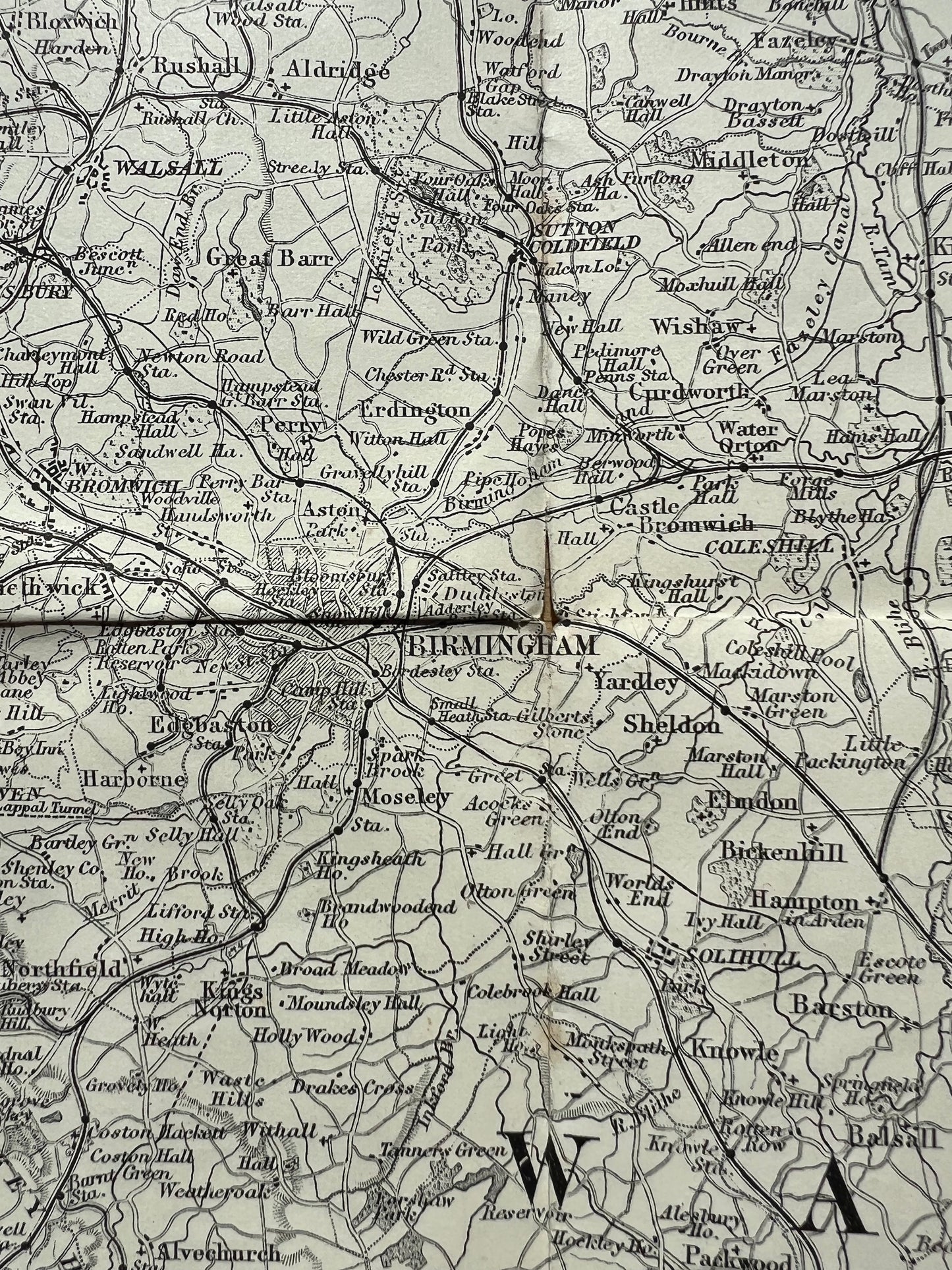 Early Bartholomew Map of BIRMINGHAM