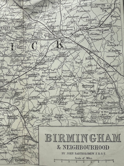 Early Bartholomew Map of BIRMINGHAM