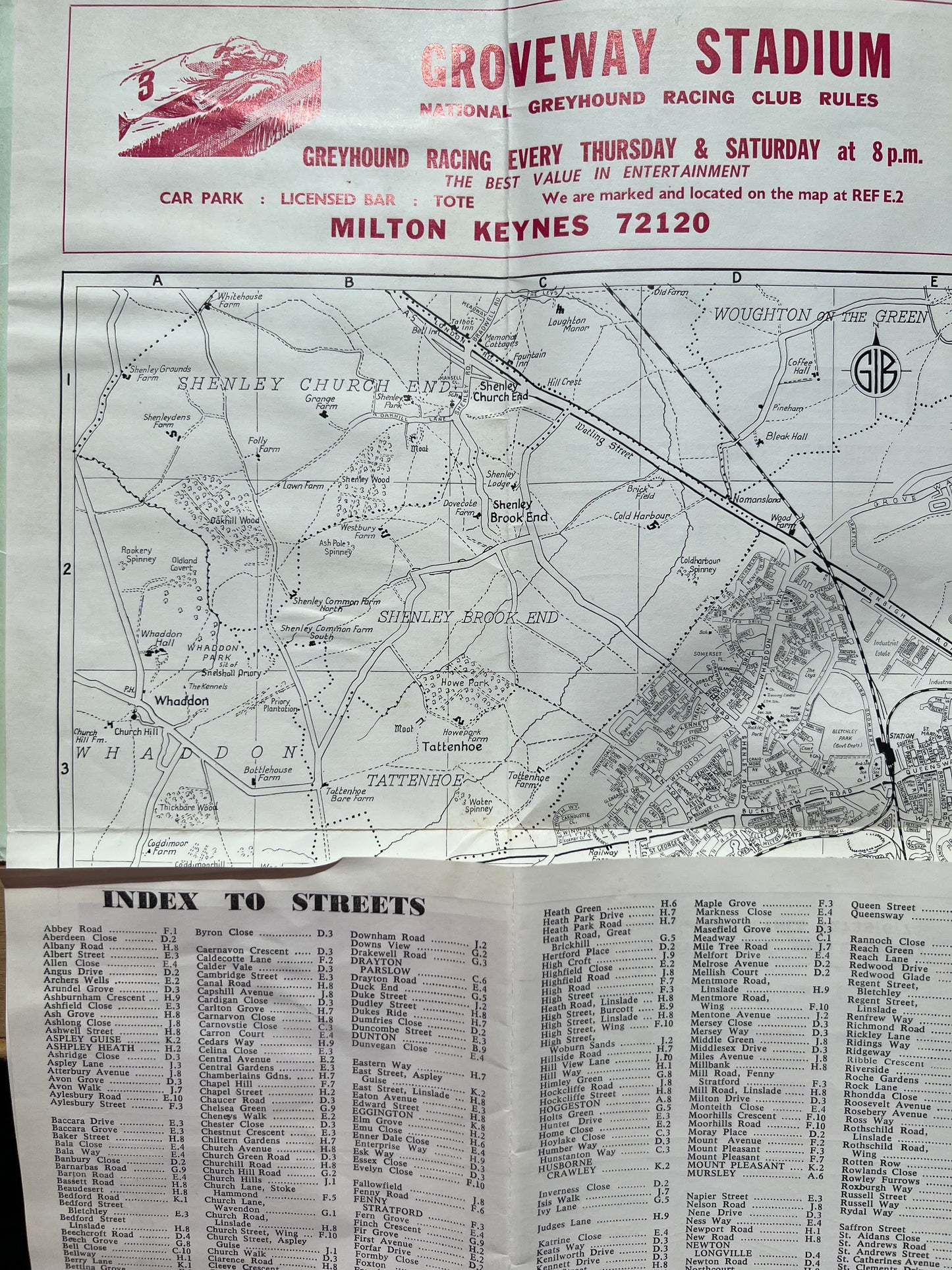 1970s Street Plan of BLETCHLEY , LEIGHTON and LINSLADE