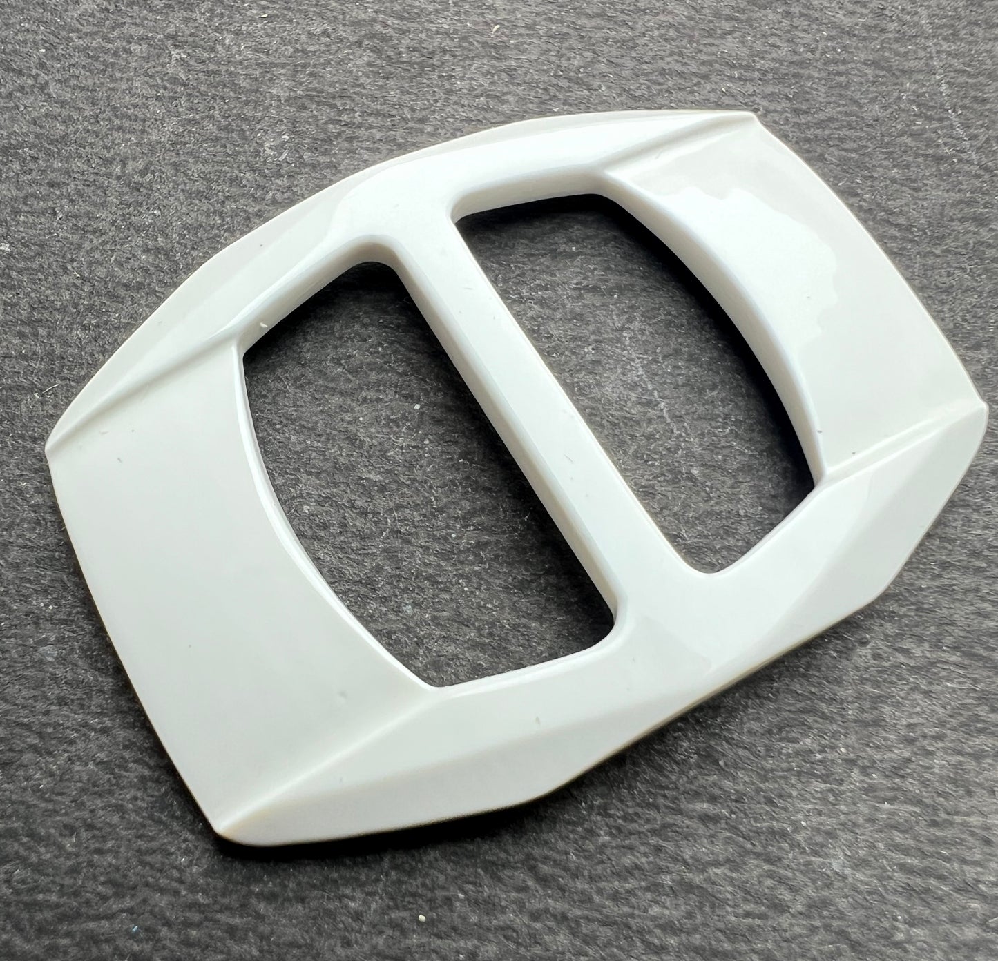 Mid Century Crisp White 4.4cm Belt Buckle - For 2cm Belt