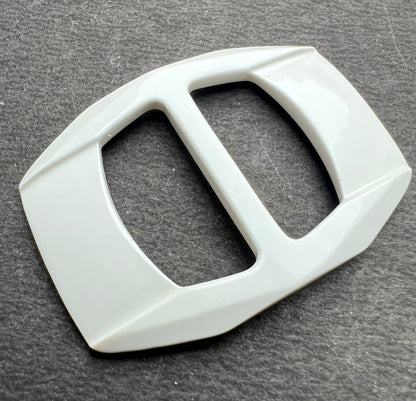 Mid Century Crisp White 4.4cm Belt Buckle - For 2cm Belt
