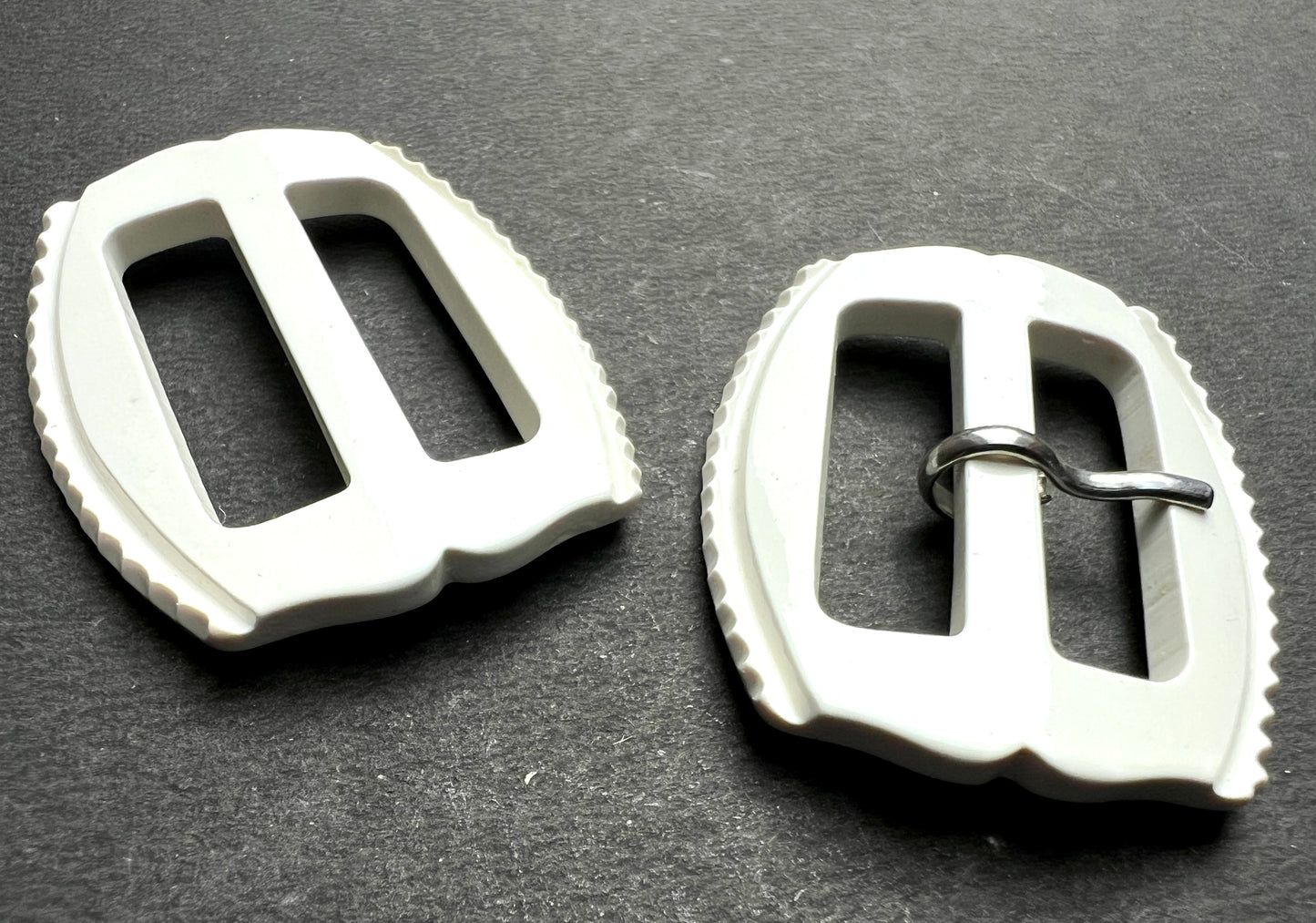 1940s White 4.5cm Buckle...with Attitude.