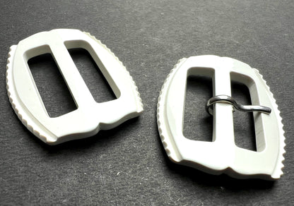 1940s White 4.5cm Buckle...with Attitude.