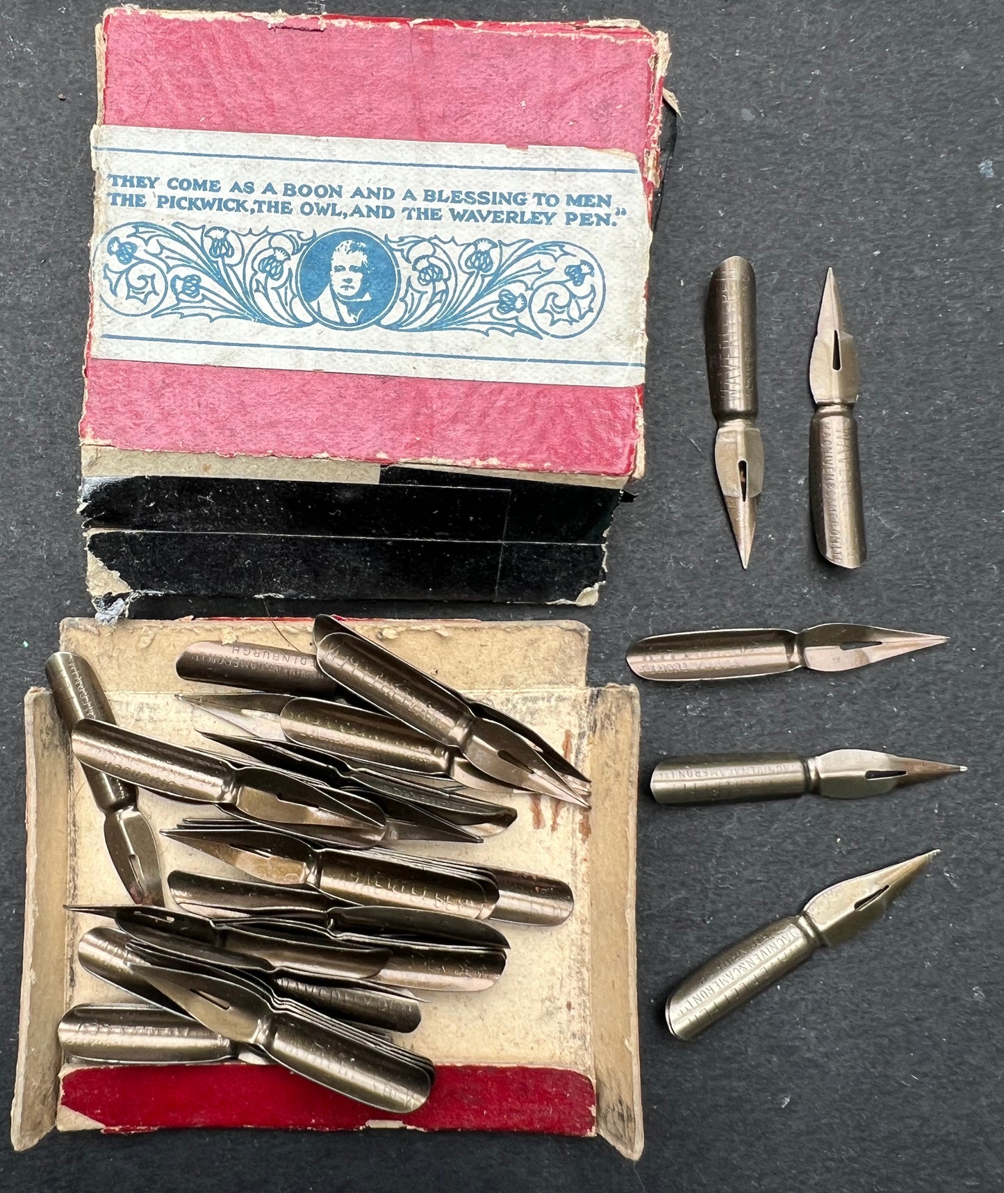 Part Box of  1940s WAVERLEY Dip Pen 3.7cm Nibs