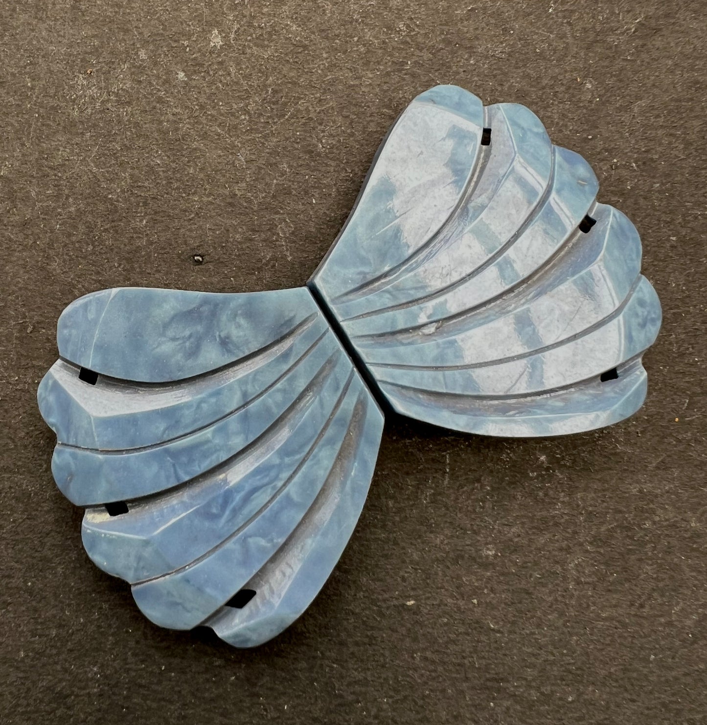 French Deco Petrol Blue 2 Part 7.5cm Buckle for 3cm Belt