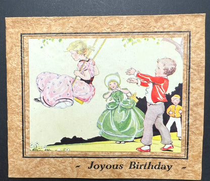 Whimsical 1940s Birthday Card