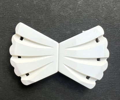 Curved French Deco 2 Part Belt 6.5cm White Buckle to fit up to 2.6cm Belt
