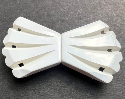 Curved French Deco 2 Part Belt 6.5cm White Buckle to fit up to 2.6cm Belt