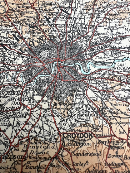 1909 Stanford's Map of SOUTH EAST ENGLAND (Sheet 5)