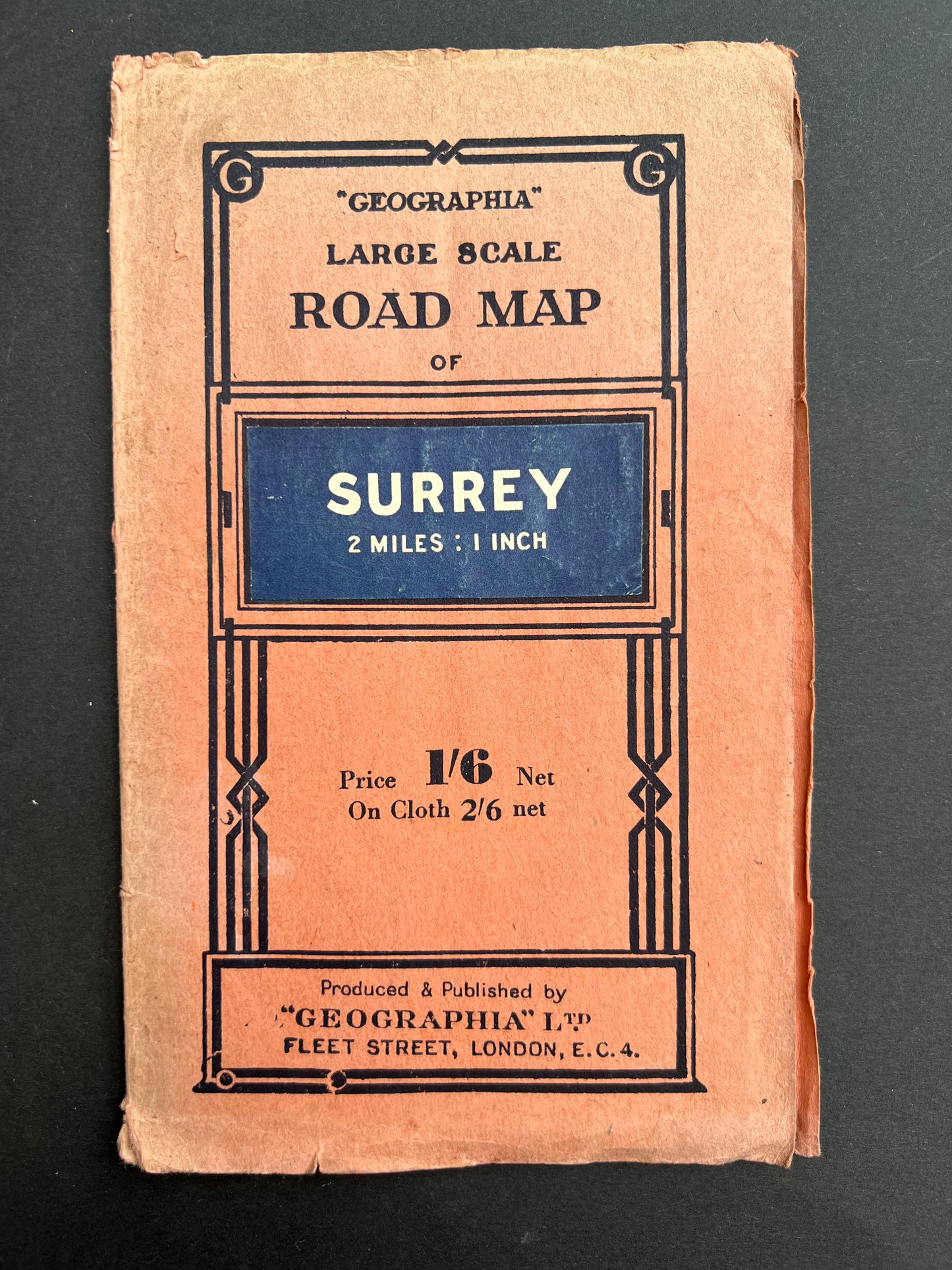 Fascinating 1940s Geographia Map of SURREY