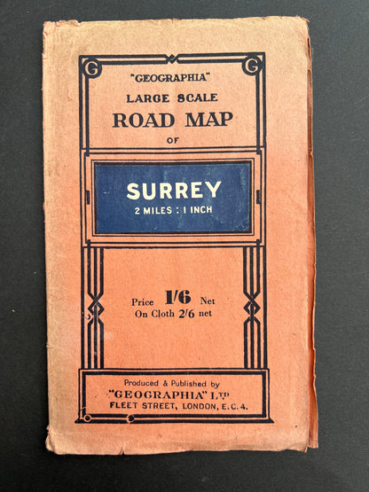 Fascinating 1940s Geographia Map of SURREY