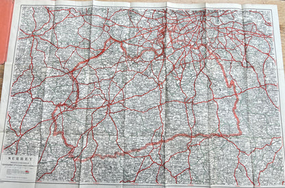 Fascinating 1940s Geographia Map of SURREY