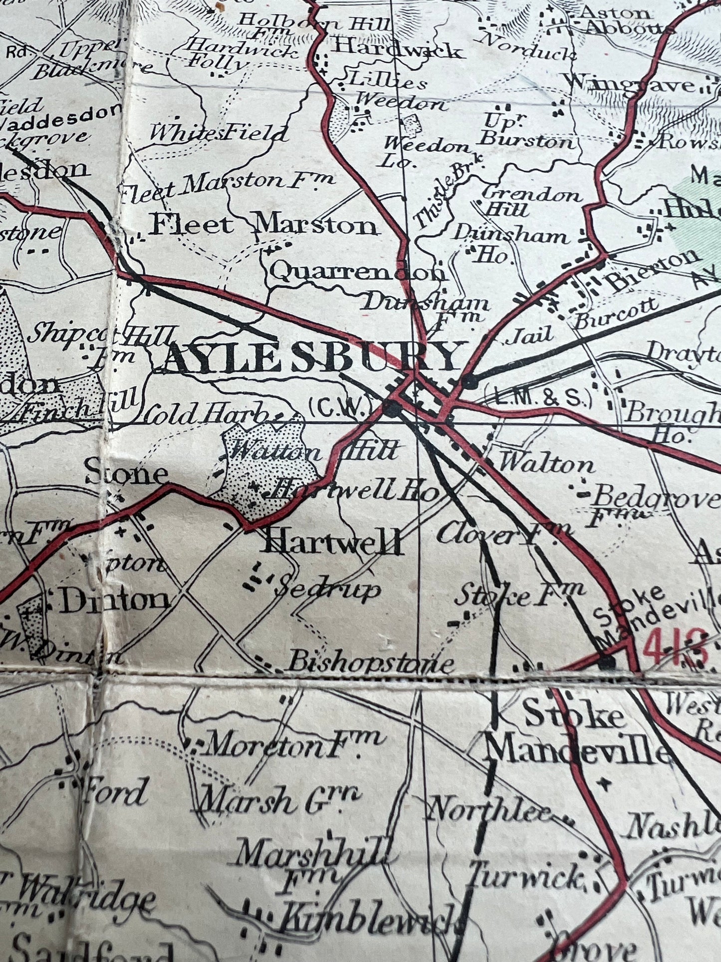 Detailed 1930s Map of Buckinghamshire