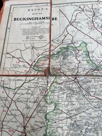 Detailed 1930s Map of Buckinghamshire