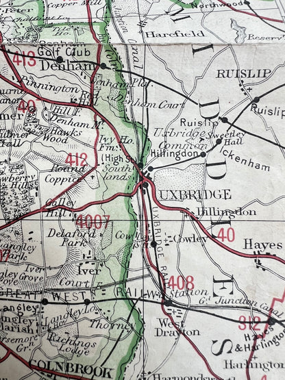 Detailed 1930s Map of Buckinghamshire