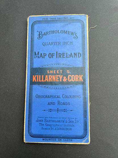 1940s Map of KILLARNEY & CORK - Bartholomew’s 1/4" (Copy)