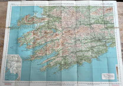 1940s Map of KILLARNEY & CORK - Bartholomew’s 1/4" (Copy)