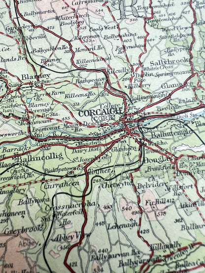 1940s Map of KILLARNEY & CORK - Bartholomew’s 1/4" (Copy)