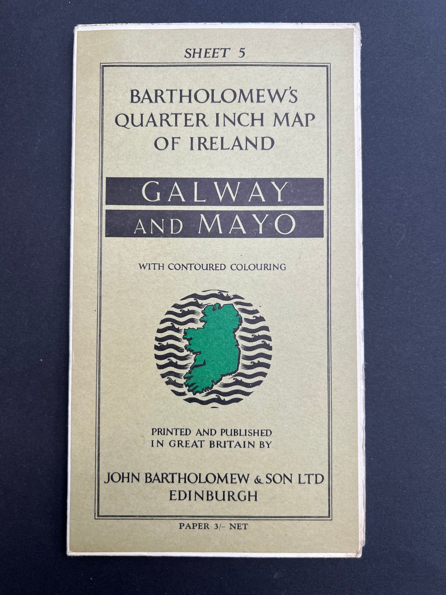 1940s Map of GALWAY & MAYO - Bartholomew’s 1/4"