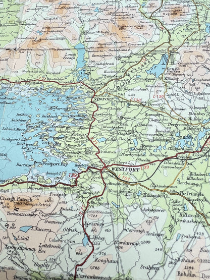 1940s Map of GALWAY & MAYO - Bartholomew’s 1/4"