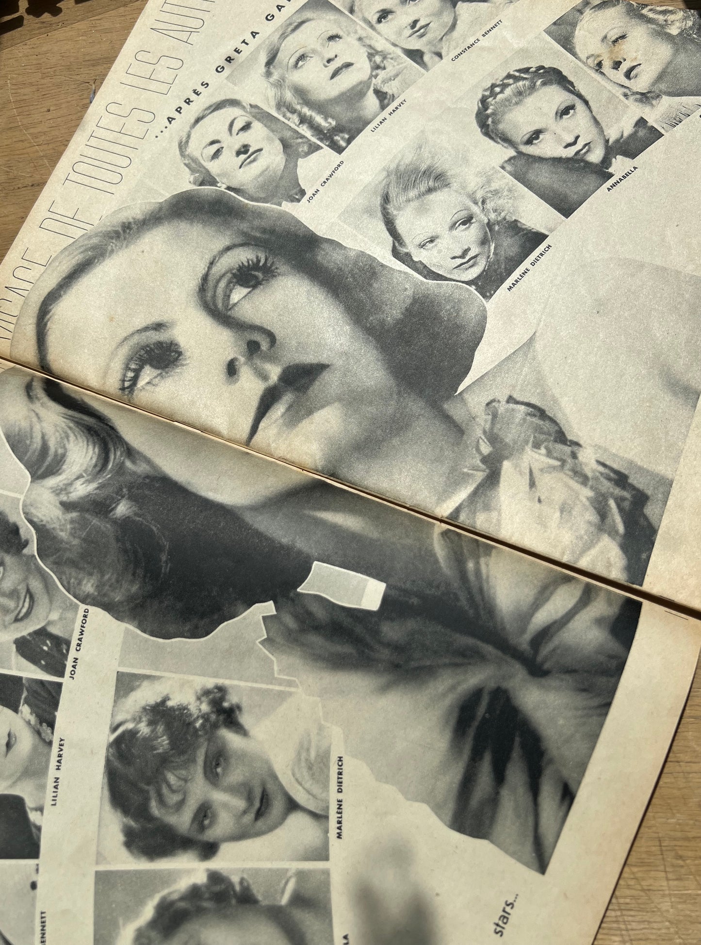 1930s Film Stars in in November 1937  Issue No 38 of French MARIE CLAIRE