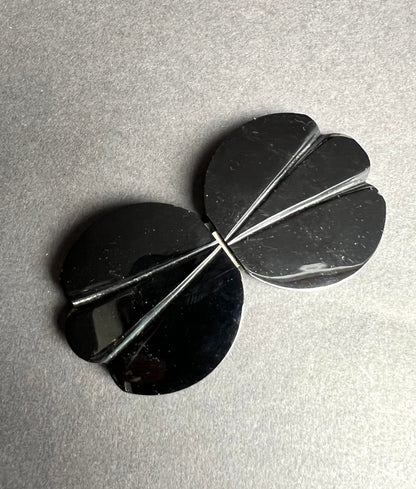 Lovely Shiny Black Deco 2 Part Belt Buckle to fit  up to 2.8cm Belt