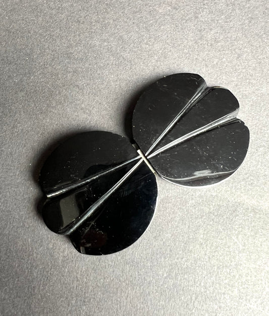 Lovely Shiny Black Deco 2 Part Belt Buckle to fit  up to 2.8cm Belt