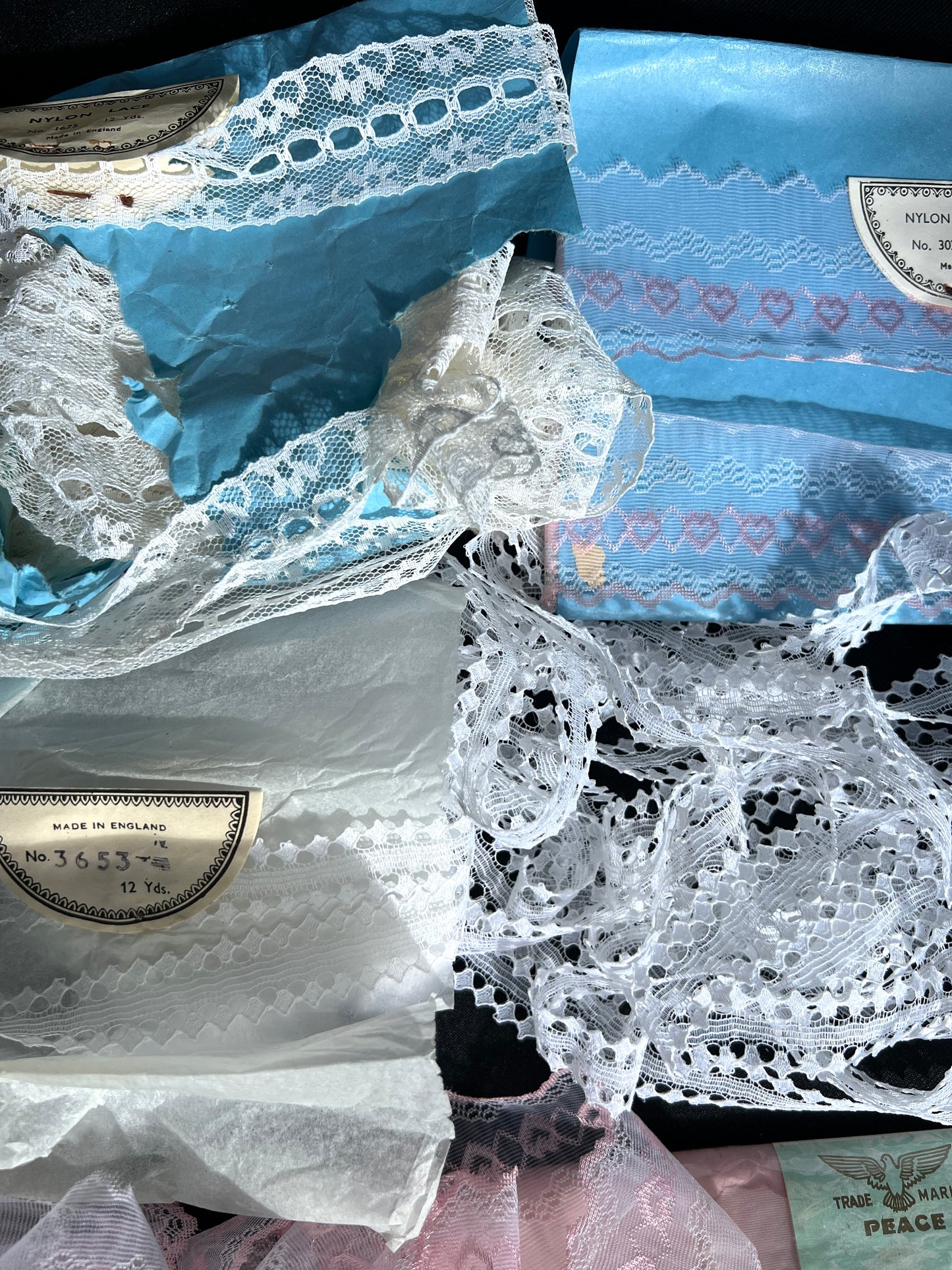 Job Lot of 5 Packages of Vintage Trim - Aprox 60 yards of it !