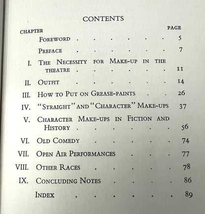 1953 Hardback STAGE MAKE-Up by Horace Sequeira