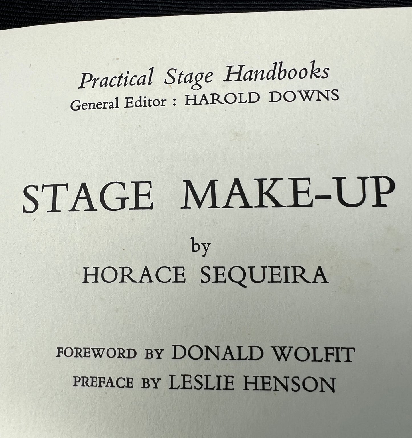 1953 Hardback STAGE MAKE-Up by Horace Sequeira