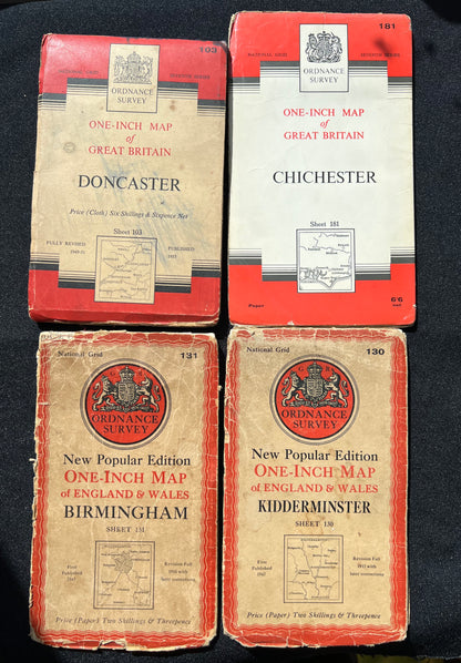 4 Old Maps - Perfect for Repurposing