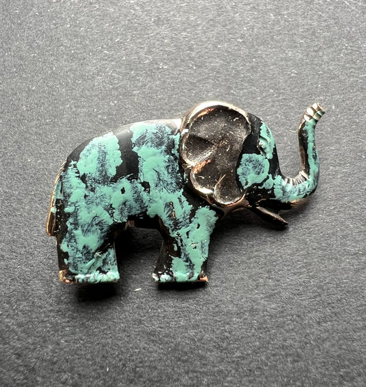 Jaunty Little Vintage Elephant Brooch