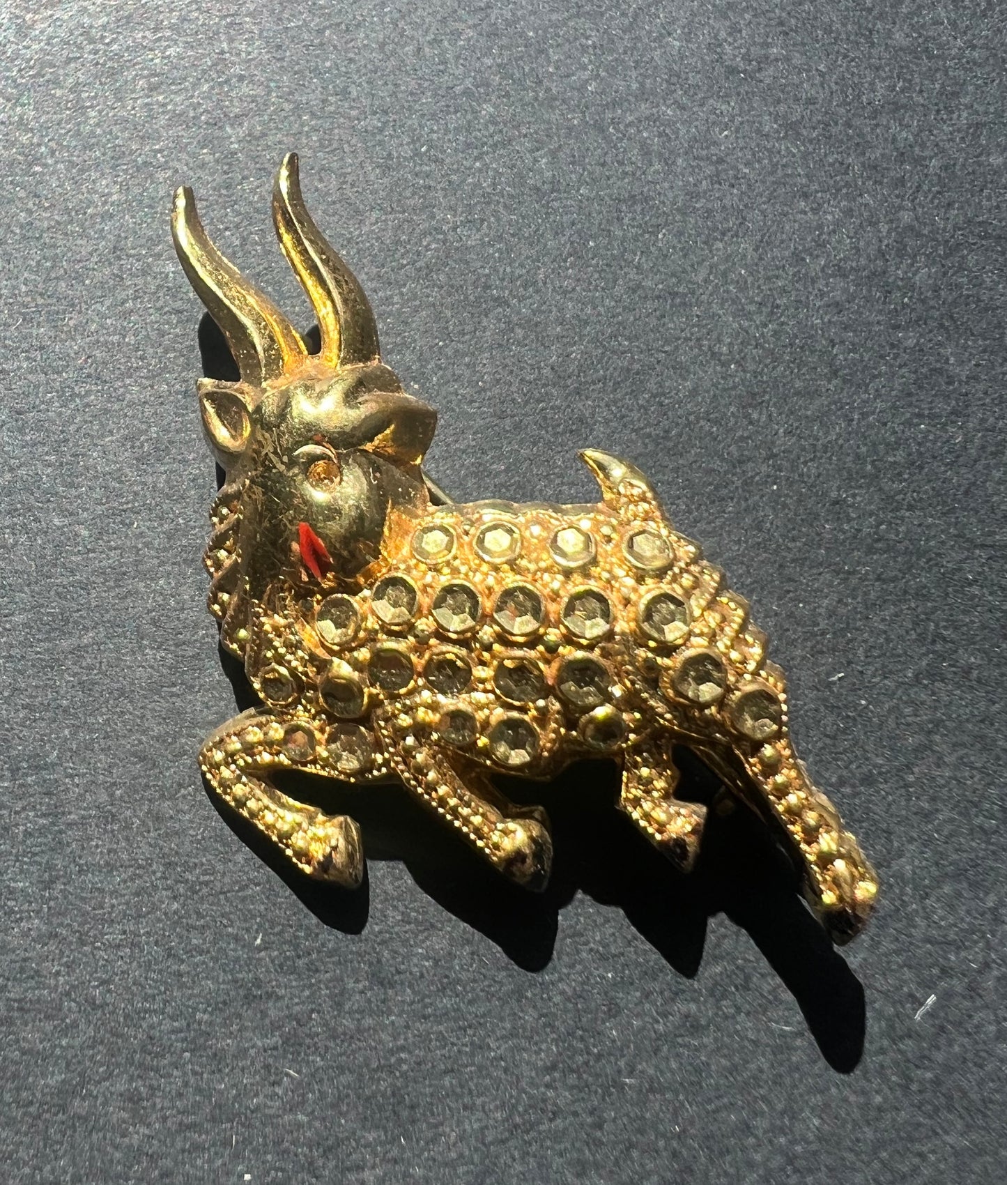 Dancing Mountain Goat Vintage  Brooch