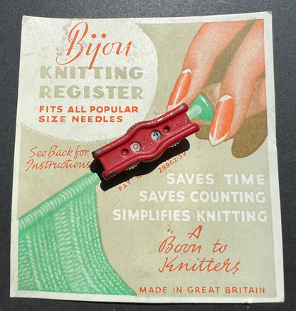 Delightful 1940s Bijou KNITTING REGISTER