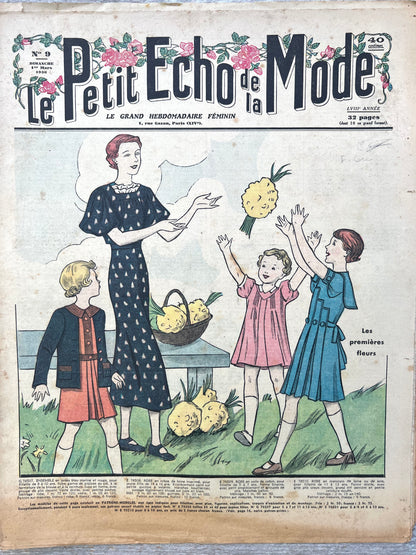 1930s Childrens Clothes in 1st March 1936 French Womens Paper Le Petit Echo de la Mode