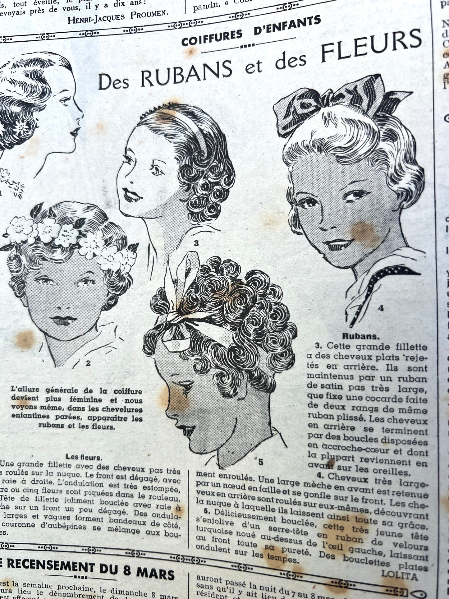 1930s Childrens Clothes in 1st March 1936 French Womens Paper Le Petit Echo de la Mode