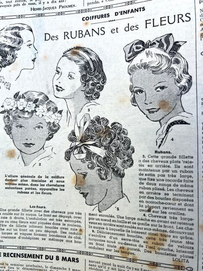 1930s Childrens Clothes in 1st March 1936 French Womens Paper Le Petit Echo de la Mode
