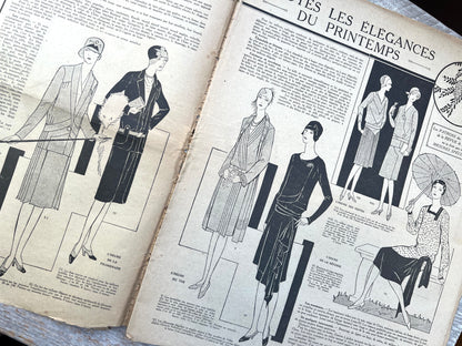 1920s Fashion + Crafts in 11th March 1928 French Womens Paper Le Petit Echo de la Mode