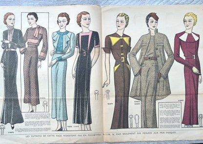 Spring Fashions in 29th March 1936 French Women's Paper Le Petit Echo de la Mode