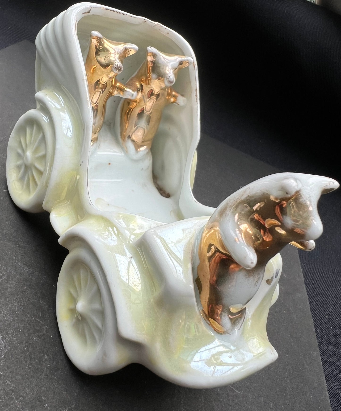 2 Edwardian Ceramic Cars with Pig Passengers...Obviously.