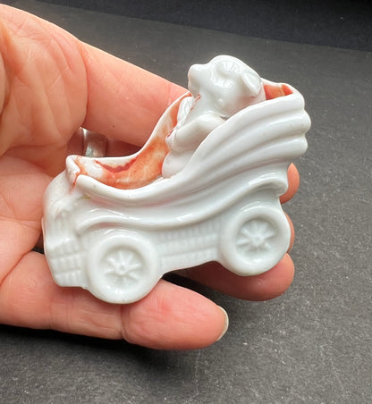 2 Edwardian Ceramic Cars with Pig Passengers...Obviously.