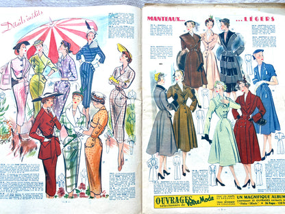 Latest Fashions and Toy Furniture Making in 5th April 1951 French Women's Magazine Votre Mode