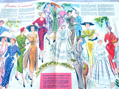 Latest Fashions and Toy Furniture Making in 5th April 1951 French Women's Magazine Votre Mode