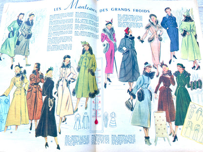 Christmas Presents + Winter Outfits in 8th December 1949 French Fashion Magazine Votre Mode