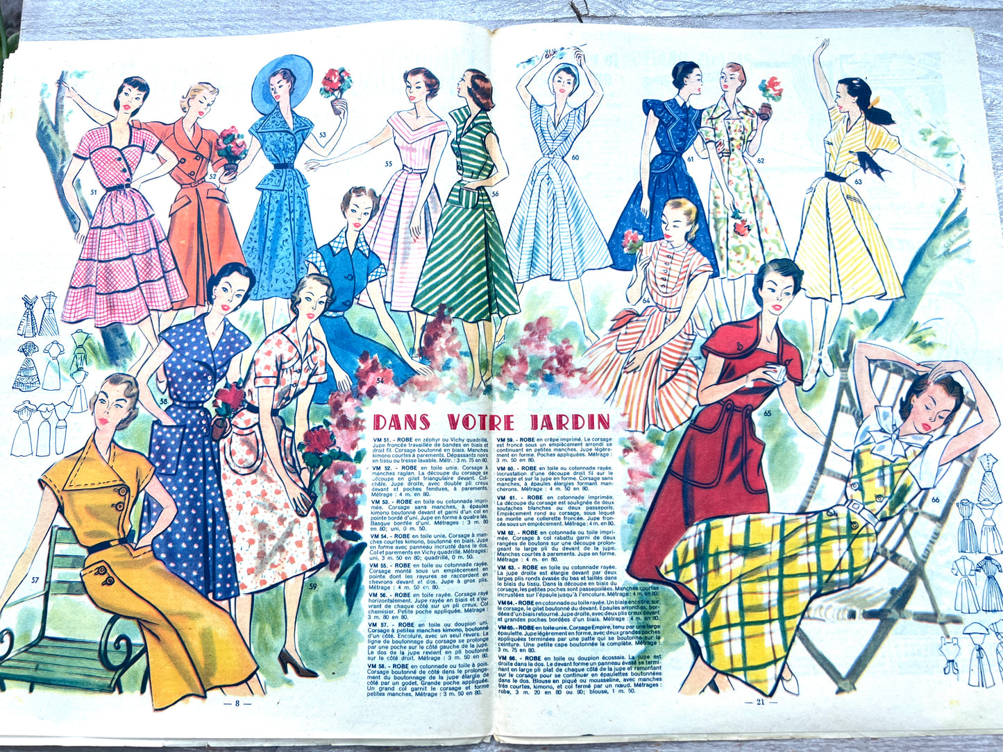 Children Playing and Clothes for Housework in 1st March 1951 French Women's Magazine Votre Mode