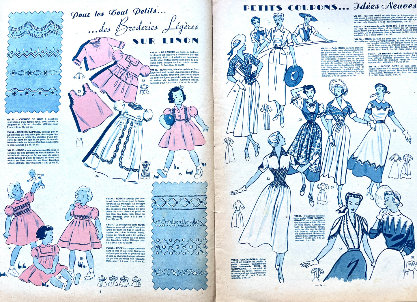 Carefree Days in 9th June 1949 in French Fashion Magazine Votre Mode