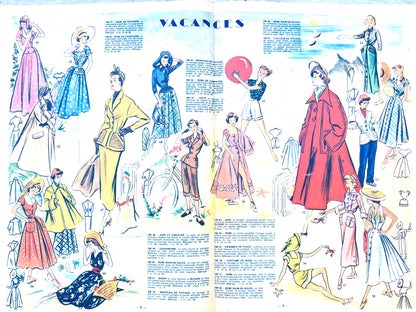 Carefree Days in 9th June 1949 in French Fashion Magazine Votre Mode