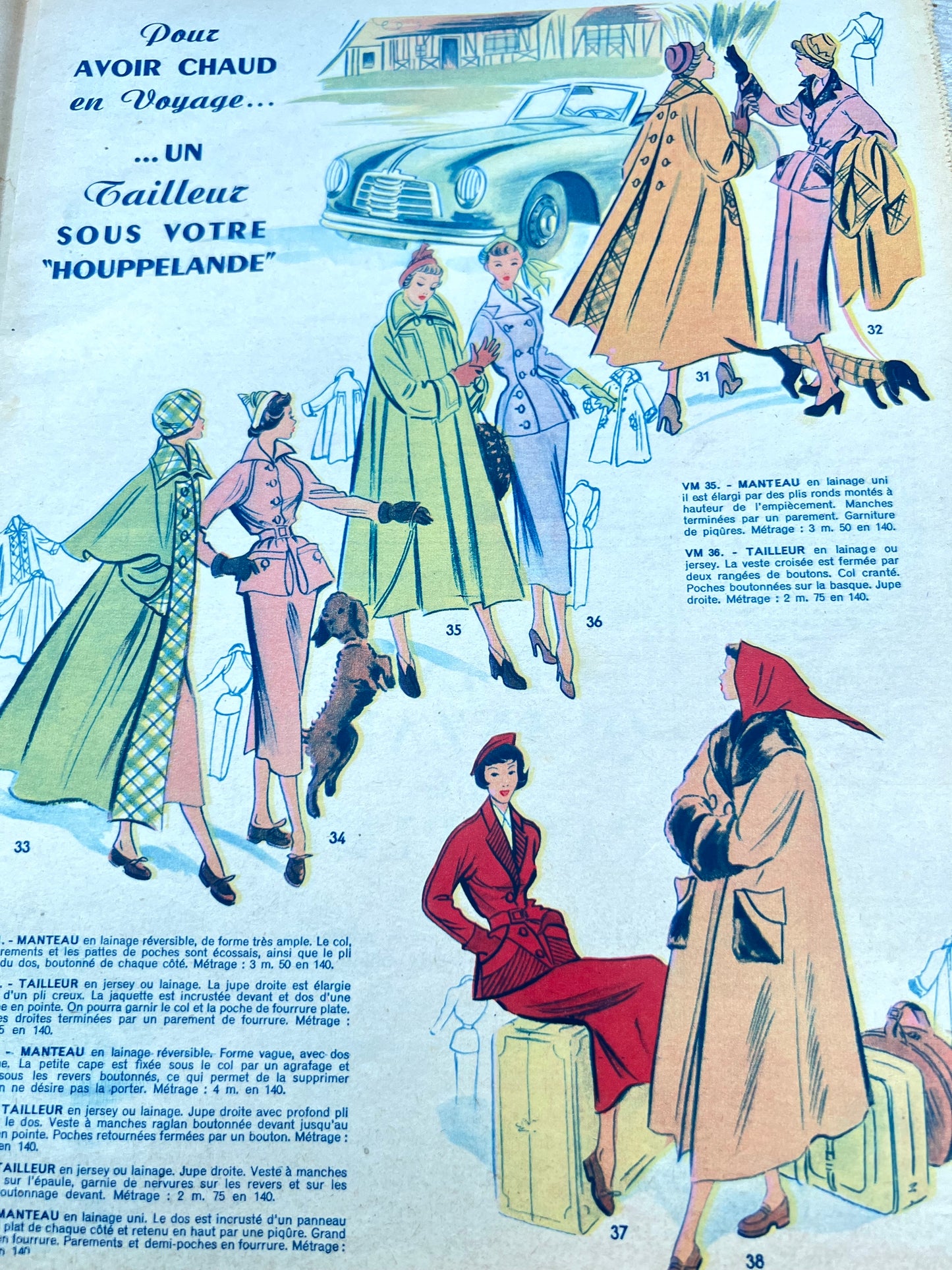 Piano Practice in 27th October 1949 French Fashion Magazine Votre Mode