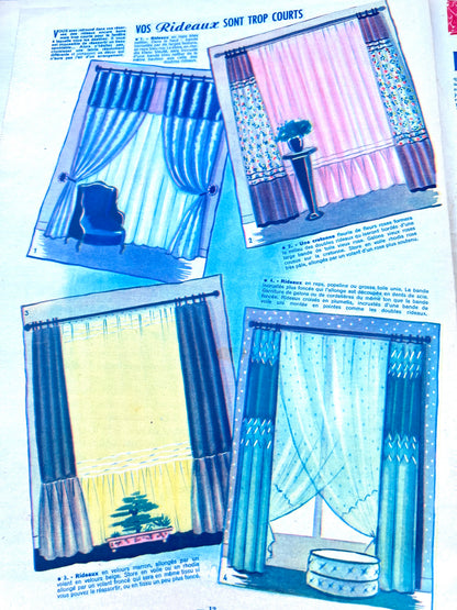 Piano Practice in 27th October 1949 French Fashion Magazine Votre Mode